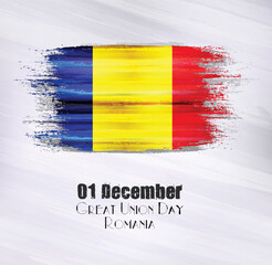 Obraz premium Vector illustration of Romania,01 December,Great Union Day