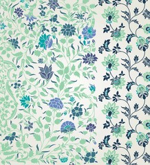 wedding card design, traditional paisley floral pattern , royal India	