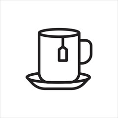 tea mug icon minimalist design art