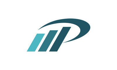 Letter P financial logo design