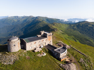 The old observatory on Mount Pip Ivan in Carpathians. Ukraine

