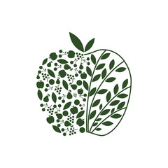 abstract art fruit logo vector design