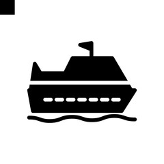ship icon solid style vecto