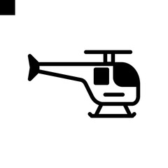helicopter icon solid style vector