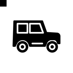 jeep icon solid style vector