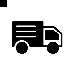 delivery truck icon solid style vector