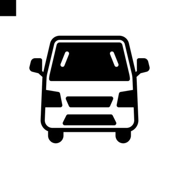 car icon solid style vector