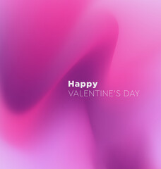 Poster liquid pink and red color. Templates for Happy Valentine's day.  Abstract wave for social media posts, mobile apps, banner design. Vector illustration.