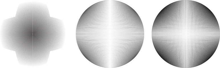 Set of spheres . Lines constructed transparent sphere .Vector  .Technology sphere Logo . Design element for posters, social media, templates, flyers, brochures . Abstract trendy transparent circles