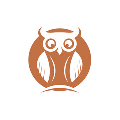 Owl logo icon design animal and simple business