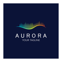 aurora logo design icon illustration vector template
