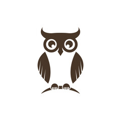Owl logo icon design animal and simple business