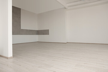 Obraz premium Empty renovated room with clean light walls