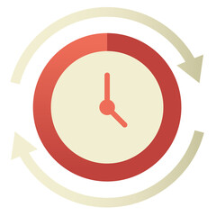 March of time flat design style icon