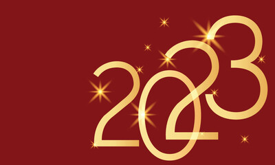 2023 Happy new year background design.Greeting card, banner, poster. Vector Illustration.