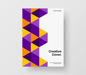 Abstract postcard design vector illustration. Original geometric pattern magazine cover concept.