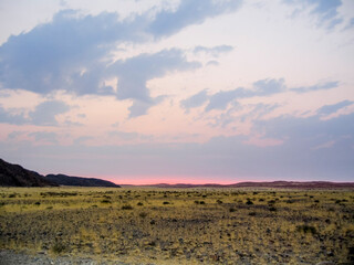 Fototapeta na wymiar landscape with red mountains, Damaraland, Namibia