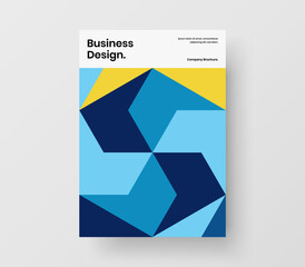 Fototapeta premium Abstract flyer design vector concept. Simple geometric pattern poster illustration.