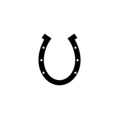 horseshoe simple icon, design template vector