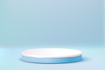 3d abstract scene background blue podium. background product presentation mockup show
