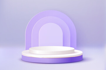 3d abstract scene background purple podium. background product presentation mockup show