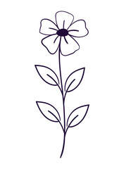 doodle flower flat icon