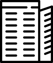 Revenue agency city building icon outline vector. Business research. Online tax