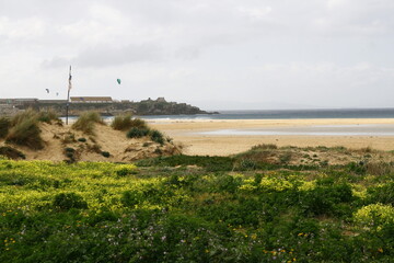 La belle plage de Tarifa, au bord de l'océan Atlantique, dans l'extrème sud de l'Andalousie en...