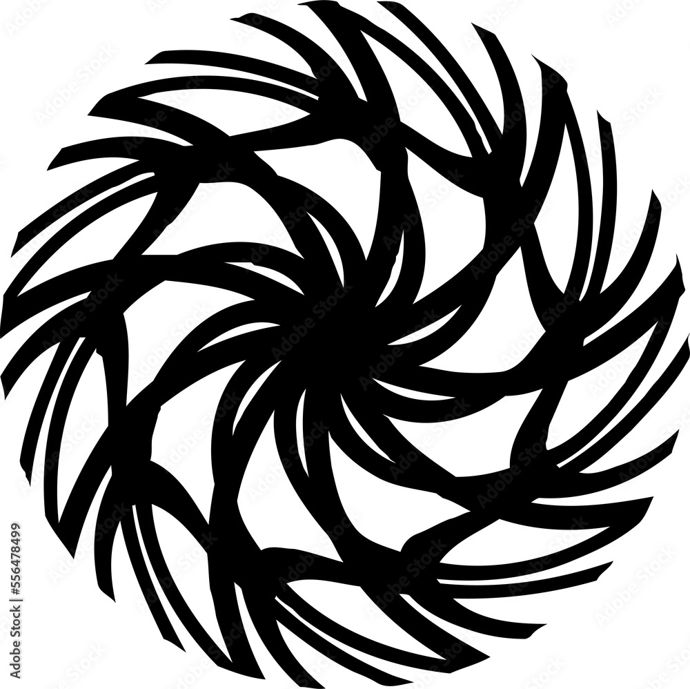 Poster circle design element. rounded halftone. png with transparent background.
