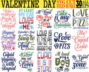 Valentines Days Quotes  SVG Bundle 