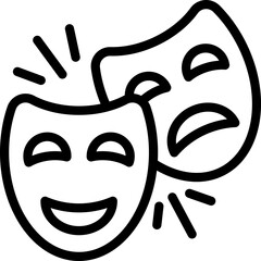Theatre student club icon outline vector. Person school. Group learn