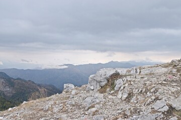 rocky mountain landscape in uttrakhand, india 