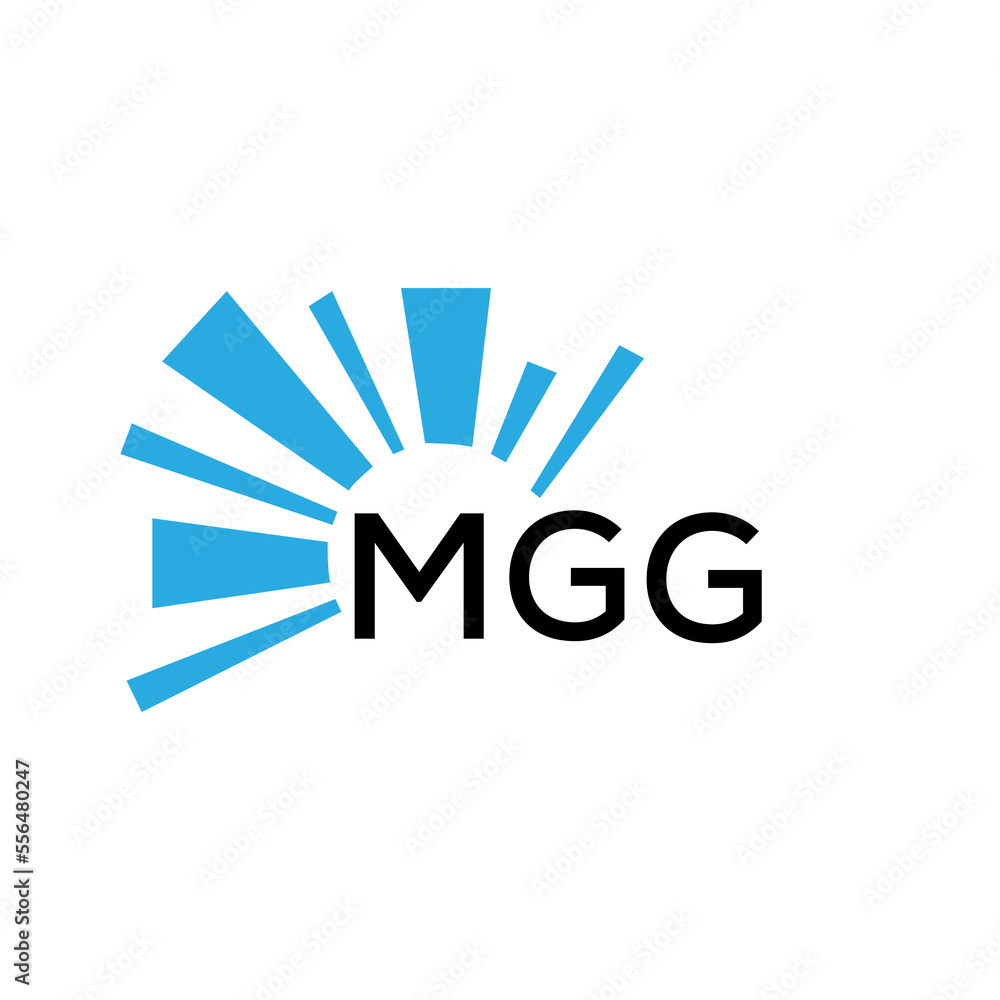 Canvas Prints mgg letter logo. mgg blue image on white background and black letter. mgg technology monogram logo d