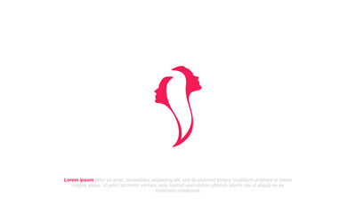 illustration vector graphic designs, logogram logomark pictogram logo, couple logo, simple modern minimalist