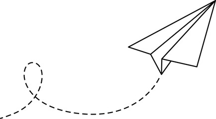 Paper Airplane Cartoon Vector
