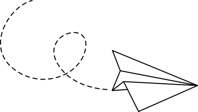 Paper Airplane Cartoon Vector
