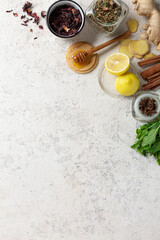 The concept of traditional medicine and health promotion with pure products, roots and herbs