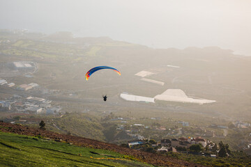 paraglider in the sky. Tenerife 