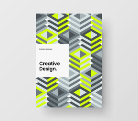 Minimalistic geometric tiles corporate brochure layout. Isolated catalog cover A4 vector design concept.