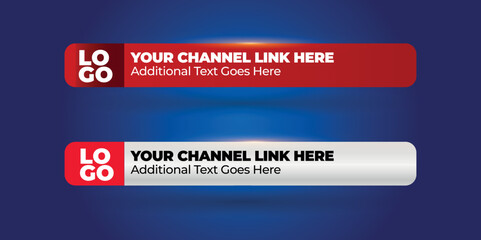 Professional Broadcast Lower third Design Template