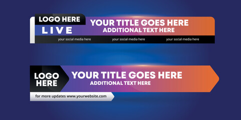 Professional Broadcast Lower third Design Template