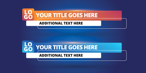 Professional Broadcast Lower third Design Template