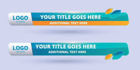 Fototapeta premium Professional Broadcast Lower third Design Template