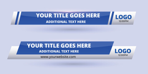 Professional Broadcast Lower third Design Template