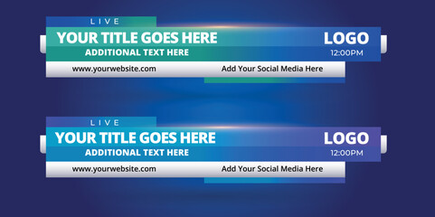 Professional Broadcast Lower third Design Template