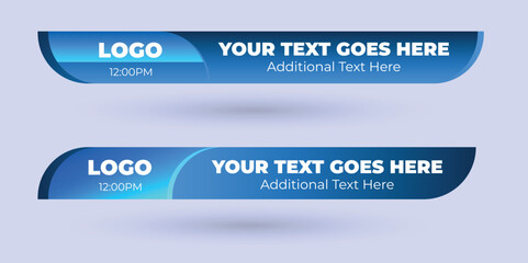 Professional Broadcast Lower third Design Template