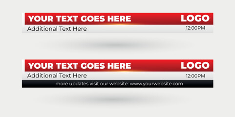 Professional Broadcast Lower third Design Template