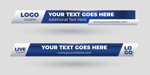 Professional Broadcast Lower third Design Template