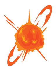 orange explosion icon design