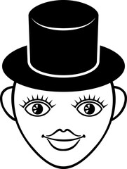 Man with hat. PNG with transparent background